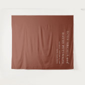 Rustic Copper Editorial Modern Wedding Backdrop タペストリー (正面(横))