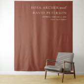 Rustic Copper Editorial Modern Wedding Backdrop タペストリー (インサイチュ)