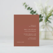 Rustic Copper Editorial Modern Wedding Invitation (スタンド正面)