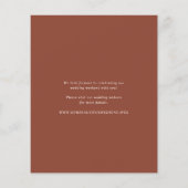 Rustic Copper Editorial Modern Wedding Invitation (裏面)