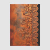 Rustic Copper & Lace Floral Panel EJ7 Decoupage 薄葉紙 (正面)