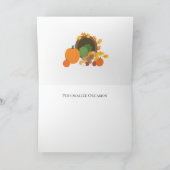 Rustic Cornucopia Harvest Thanksgiving Blessings カード (内部)