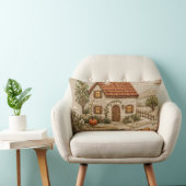 Rustic Cottage Embroidery – Cozy Countryside ランバークッション (椅子)