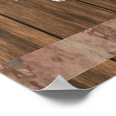 Rustic Country Barn Wood Bar Menu ポスター (角)