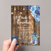 Rustic Country Bridal Shower Invitation  アクリル招待状 (インサイチュ (ポータブル))