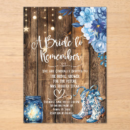Rustic Country Bridal Shower Invitation  アクリル招待状