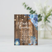 Rustic Country Bridal Shower Invitation  ポストカード (スタンド正面)