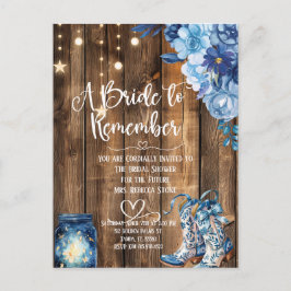 Rustic Country Bridal Shower Invitation  ポストカード