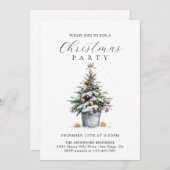 Rustic Country Christmas Party Invitation 招待状 (正面/裏面)