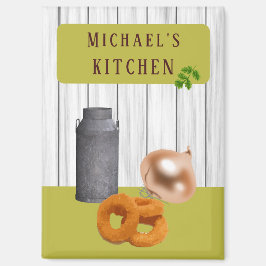 Rustic Country Kitchen with Name Magnet マグネット