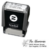 Rustic Country Leaves Name & Fancy Return Address セルフインキングスタンプ