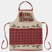 Rustic Country "Merry Christmas" Apron エプロン (正面)