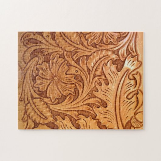 rustic country old west cowboy western leather ジグソーパズル (横)