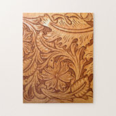 rustic country old west cowboy western leather ジグソーパズル (縦)