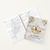 Rustic Country Personalized Family Recipe Book ノートブック (内部)
