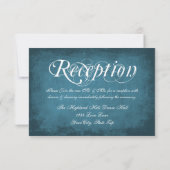 Rustic Country Swirls Blue Reception Cards 招待状 (裏面)