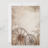 Rustic country wedding invitation 招待状 (裏面)