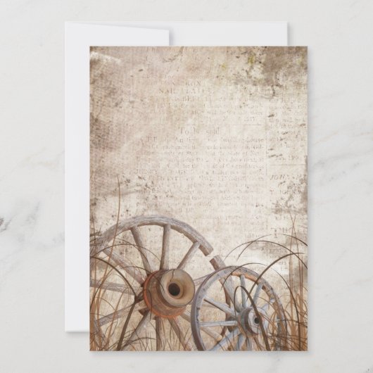 Rustic country wedding invitation 招待状 (裏面)