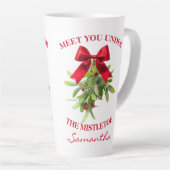 Rustic Country Western Mistletoe Large Mug カフェラテマグ (右アングル)