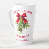 Rustic Country Western Mistletoe Large Mug カフェラテマグ (左アングル)