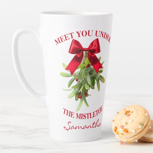 Rustic Country Western Mistletoe Large Mug カフェラテマグ (インサイチュ)