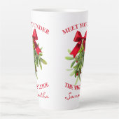 Rustic Country Western Mistletoe Large Mug カフェラテマグ (正面)