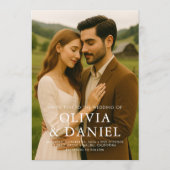 Rustic Country Western Photo Wedding  招待状 (正面)