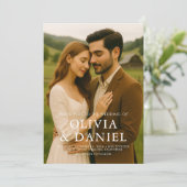 Rustic Country Western Photo Wedding  招待状 (スタンド正面)