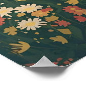 Rustic Countryside Cabin with Wildflowers  ポスター (角)