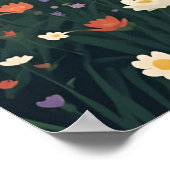 Rustic Countryside Cabin with Wildflowers ポスター (角)