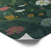 Rustic Countryside Cabin with Wildflowers ポスター (角)