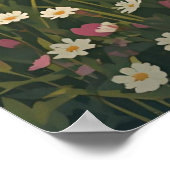 Rustic Countryside Cabin with Wildflowers  ポスター (角)