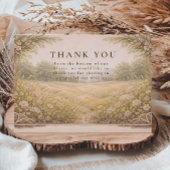 Rustic Countryside Garden Wedding サンキューカード