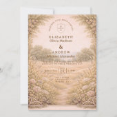 Rustic Countryside Garden Wedding 招待状 (正面)