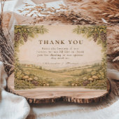 Rustic Countryside Vineyard Wedding サンキューカード