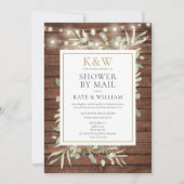 Rustic Couples Shower By Mail Long Distance 招待状 (正面)