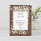 Rustic Couples Shower By Mail Long Distance 招待状 (スタンド正面)