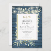 Rustic Couples Shower By Mail Long Distance 招待状 (正面)