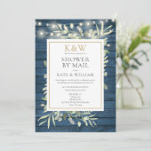 Rustic Couples Shower By Mail Long Distance 招待状 (スタンド正面)