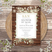 Rustic Couples Shower By Mail Long Distance 招待状
