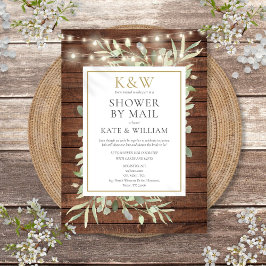 Rustic Couples Shower By Mail Long Distance 招待状