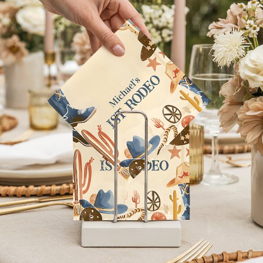 Rustic Cowboy Boots 1st Birthday スタンダードカクテルナプキン