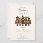 Rustic Cowboy Boots Western Christmas 招待状 (正面)