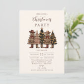 Rustic Cowboy Boots Western Christmas 招待状 (スタンド正面)