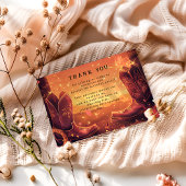 Rustic Cowboy Rodeo 1st Birthday サンキューカード