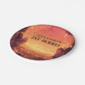 Rustic Cowboy Rodeo 1st Birthday ペーパープレート (アングル)