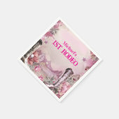 Rustic Cowboy Rodeo 1st Birthday Design スタンダードカクテルナプキン (角)