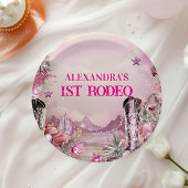 Rustic Cowboy Rodeo 1st Birthday Design ペーパープレート