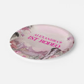 Rustic Cowboy Rodeo 1st Birthday Design ペーパープレート (アングル)