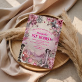 Rustic Cowboy Rodeo 1st Birthday Design 招待状